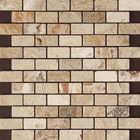 Picasso 1x2 travertine mosaic